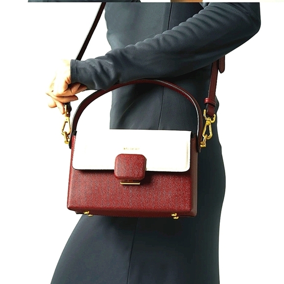 Bolvaint Handbags - Leather Marianne Clutch Purse Shoulder  Crossbody Purse Red White bag Bolvaint